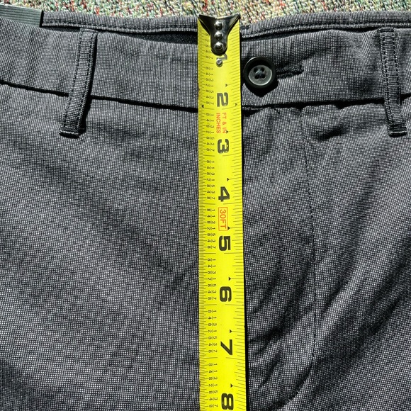 Marc Anthony Gray Flat Front Shorts Belt Loops SZ 32W Stretch Waist Slim Fit Men - Picture 9 of 15